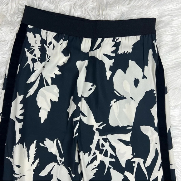 NWOT FUZZI Floral-print Crepe Track Pants Black Women’s 10 Designer - Picture 7 of 12